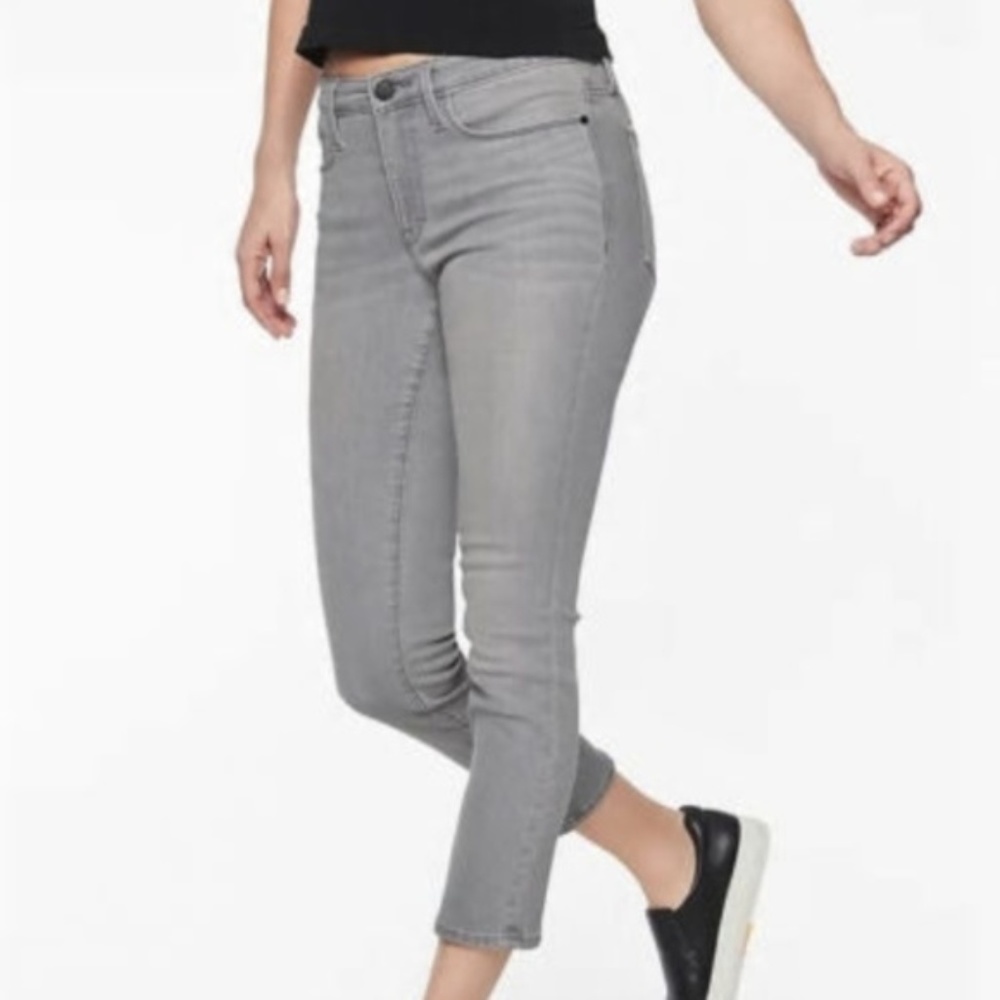 Athleta Sculptek Skinny Crop Jeans 2 Granite Wash